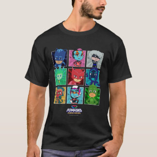 PJ Masks Group Shot Panel Characters Boxed Up T-Shirt