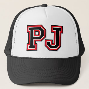 'PJ' Monogram Trucker Hat