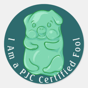 PJC Certified Fool Classic Round Sticker