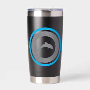 PJK Black 20oz Thermal Tumbler / dolphin & logo