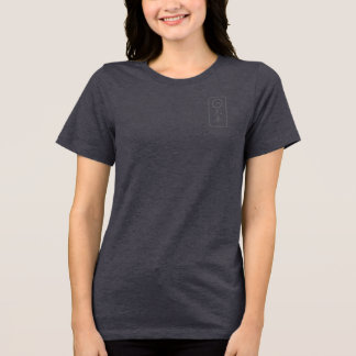 PJK Women's Grey Bella+Canvas / kanji & logo / Tri-Blend Shirt