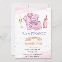 PJ's and Prosecco party invitation
