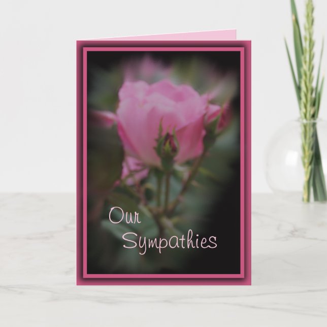Pk Knockout Rose Sympathy- customize any occasion Card (Front)