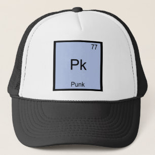 Pk - Punk Funny Chemistry Element Symbol T-Shirt Trucker Hat
