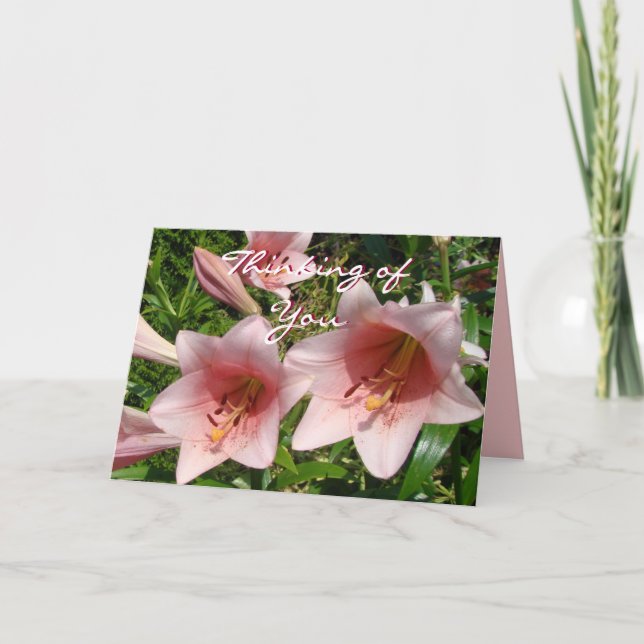 Pk Trumpet Lily #3- customise any occasion Card (Front)