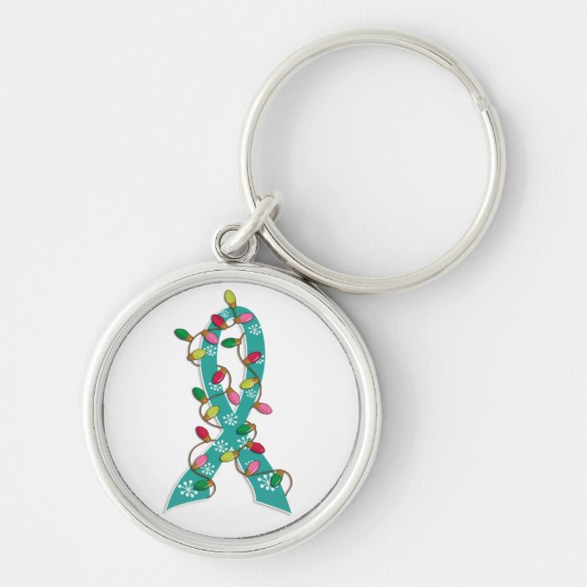 PKD Christmas Lights Ribbon Key Ring (Front)