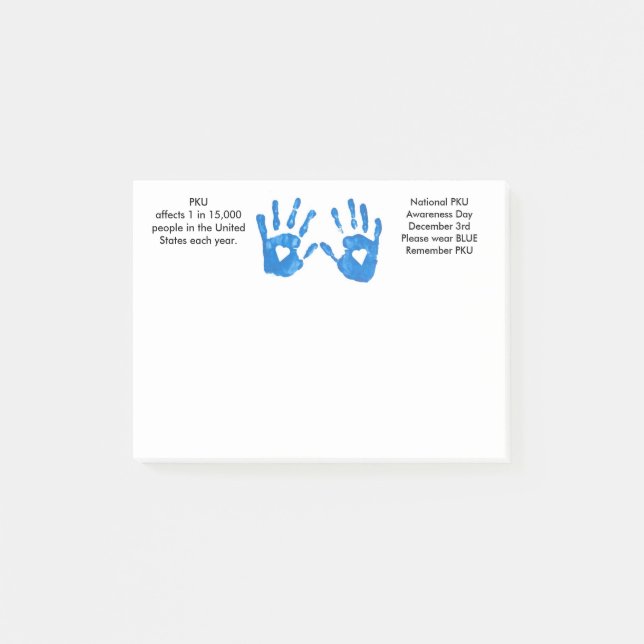 PKU Awareness Post-it Notes (Front)