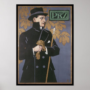 PKZ Vintage Apparel Ad Poster