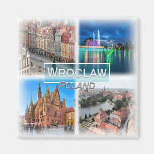 PL0029 Europe, Poland, Wroclaw, Fridge Magnet