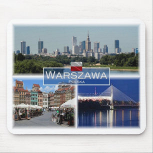PL Poland Polska - Warszawa Warsaw - Mouse Mat