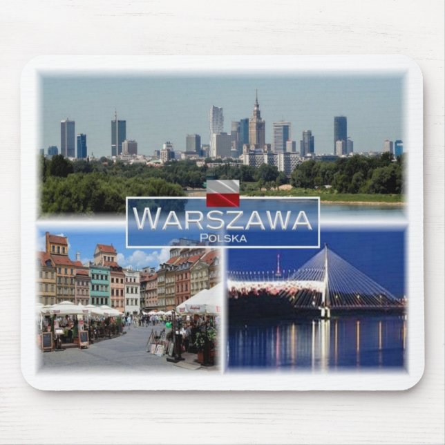 PL Poland Polska - Warszawa Warsaw - Mouse Mat (Front)