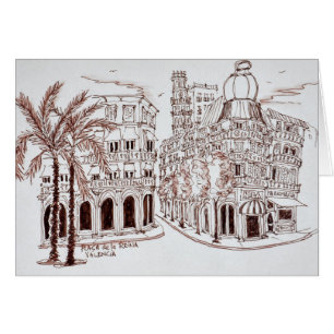 Placa de la Reina in Old Town, Valencia, Spain
