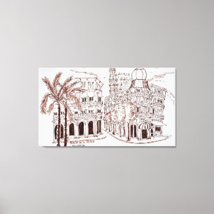 Placa de la Reina in Old Town, Valencia, Spain Canvas Print