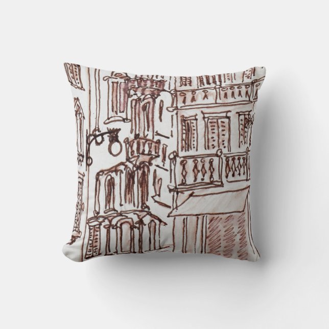 Placa de Manises in Old Town | Valencia, Spain Cushion (Front)