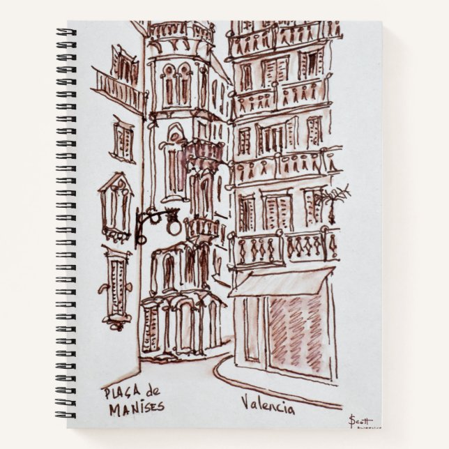 Placa de Manises in Old Town | Valencia, Spain Notebook (Front)