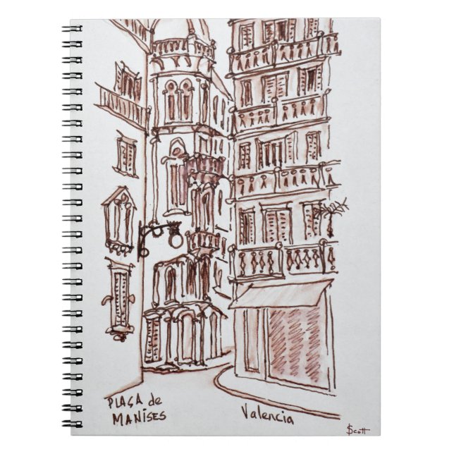 Placa de Manises in Old Town | Valencia, Spain Notebook (Front)