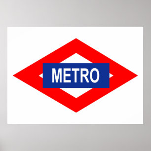 Placa de Metro de Madrid Poster