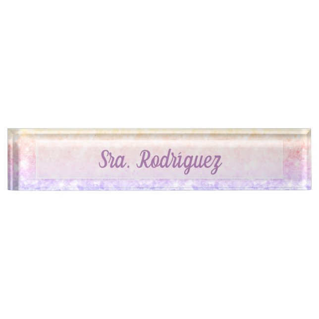 Placa de nombre para escritorio desk name plate (Front)