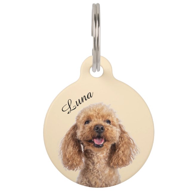Placa para Mascotas Personalizada | Chapita Editab Pet Tag (Front)
