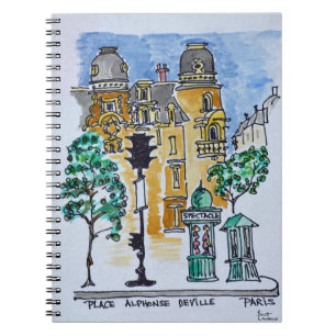 Place Alphonse Deville   Paris, France Notebook