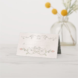 PLACE CARD Elegant Rose of Beauty Wedding