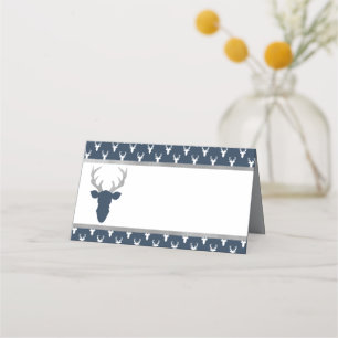 Place Card, Food Tent, Woodland Deer, Antlers Place Card