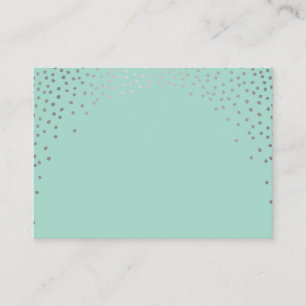 PLACE CARDS mini spot confetti silver mint