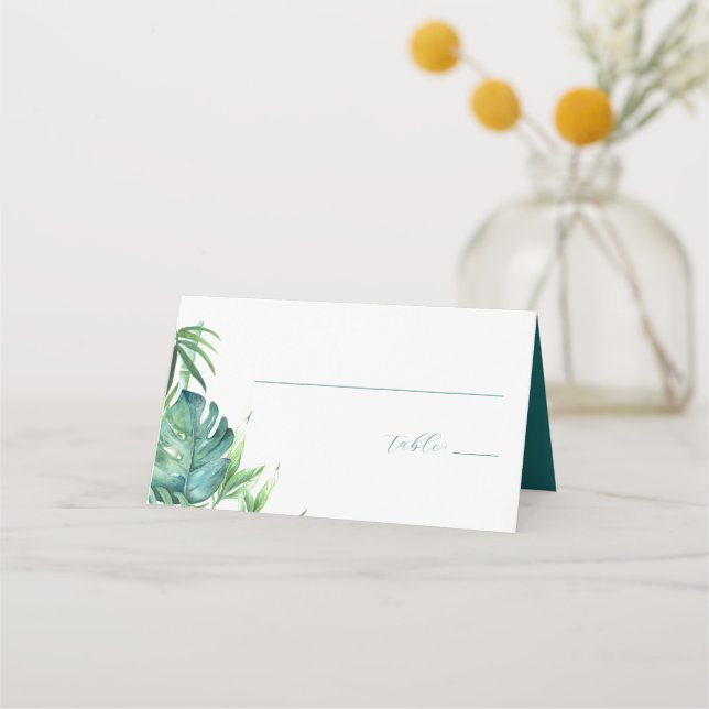 Place Cards Tropical Destination Wedding Theme (Front)