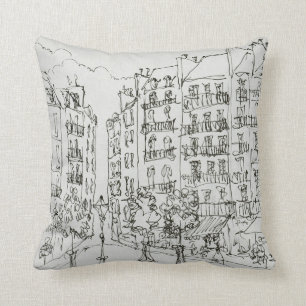 Place Dauphine, Ile de la Cite   Paris, France Cushion
