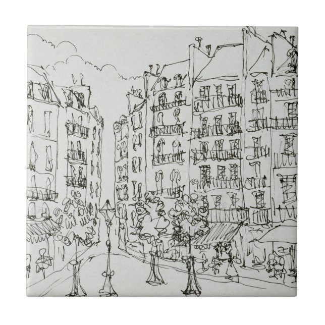 Place Dauphine, Ile de la Cite | Paris, France Tile (Front)