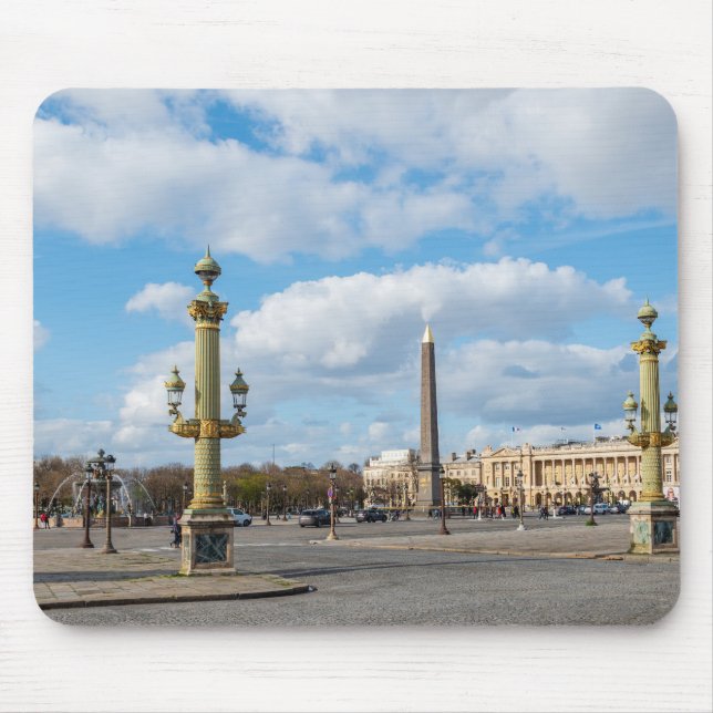 Place de la Concorde and obelisk - Paris, France Mouse Mat (Front)
