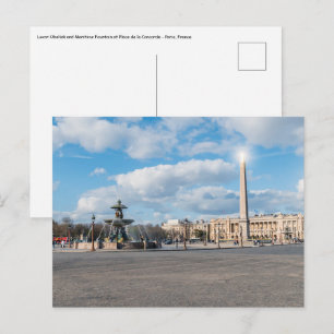 Place de la Concorde and obelisk - Paris, France Postcard