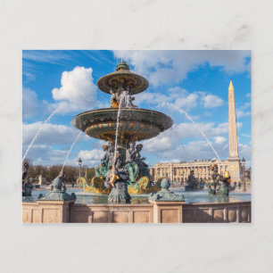 Place de la Concorde and obelisk - Paris, France Postcard