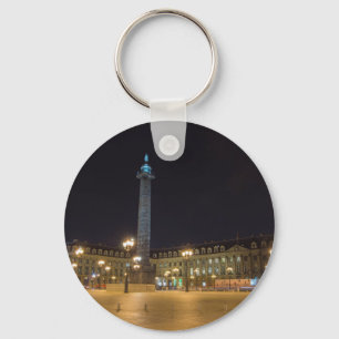 Place de la concorde in Paris at night Key Ring
