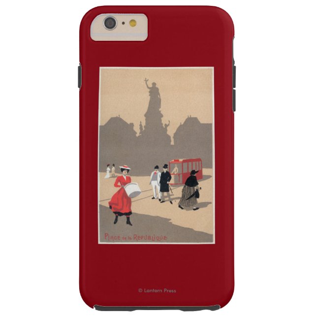 Place de la Republique Art Deco Scene Case-Mate iPhone Case (Back)
