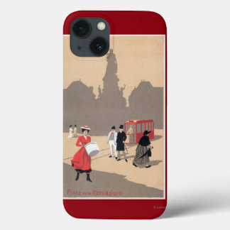 Place de la Republique Art Deco Scene iPhone 13 Case
