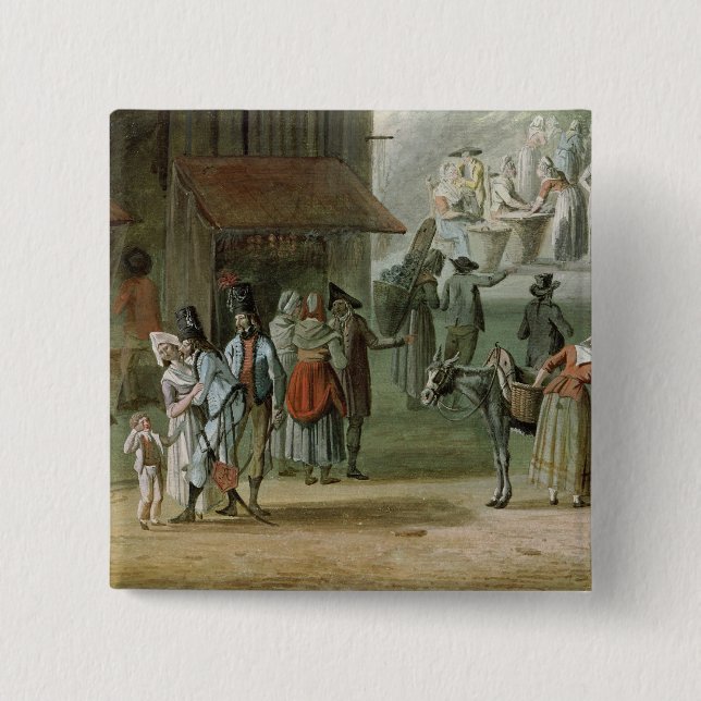 Place de l'Apport-Paris in Front 15 Cm Square Badge (Front)