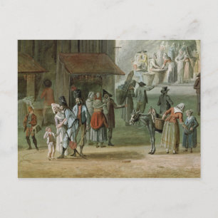 Place de l'Apport-Paris in Front Postcard