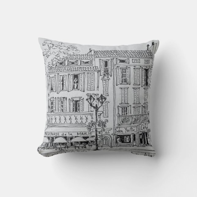 Place de L'Hotel de Ville | Aix en Provence Cushion (Front)