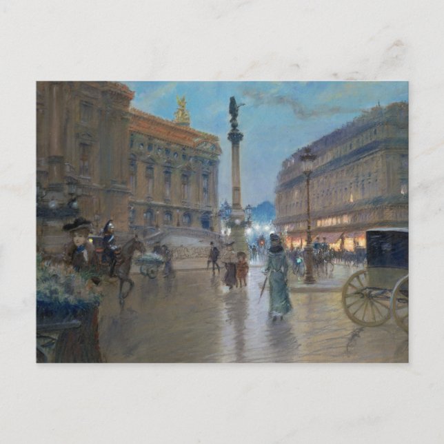 Place de L'Opera, Paris Postcard (Front)