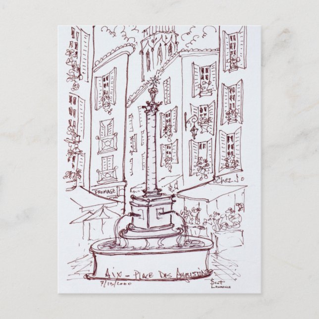Place Des Augustine | Aix en Provence, France Postcard (Front)