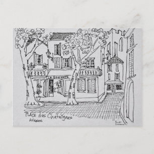 Place des Chataignes Avignon, France Postcard