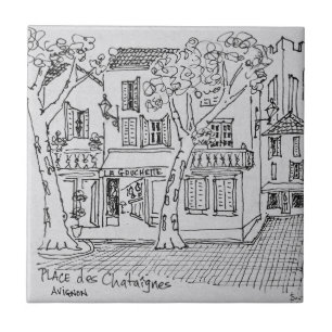 Place des Chataignes Avignon, France Tile
