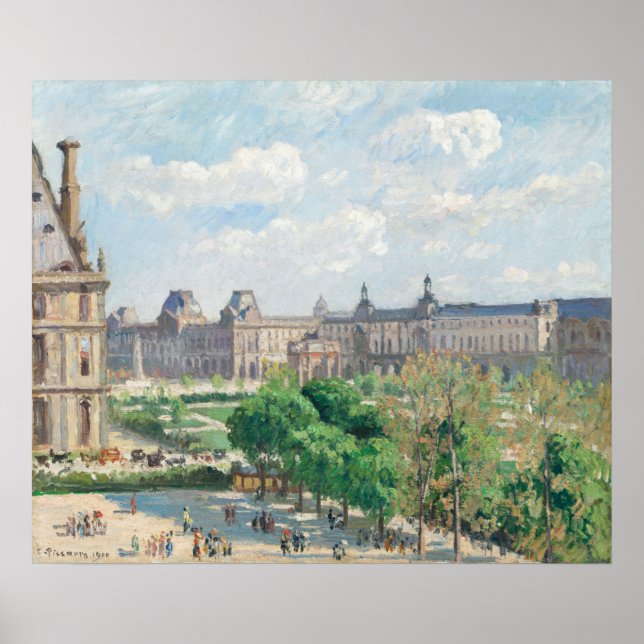 Place du Carrousel, Paris (1900) by Pissarro Poster (Front)