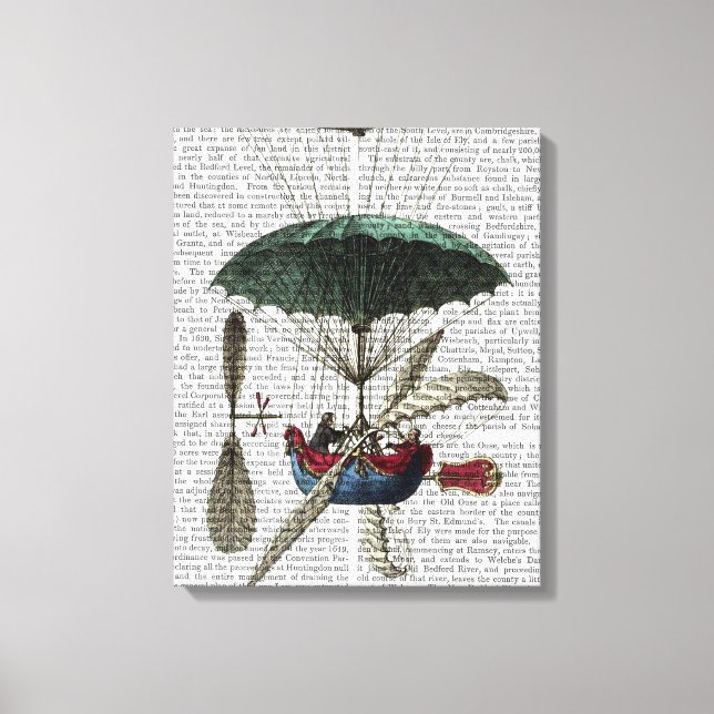 Place Du Louvre Hot Air Balloon Canvas Print (Front)