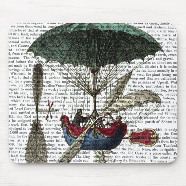 Place Du Louvre Hot Air Balloon Mouse Mat (Front)