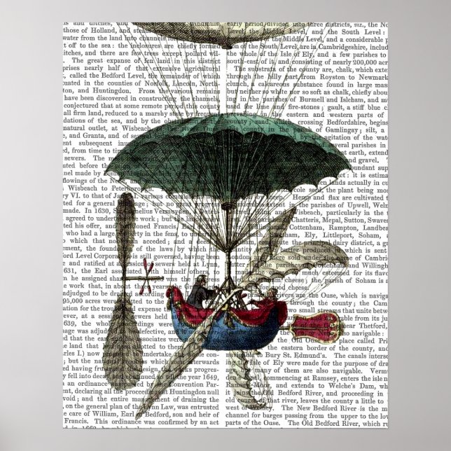 Place Du Louvre Hot Air Balloon Poster (Front)