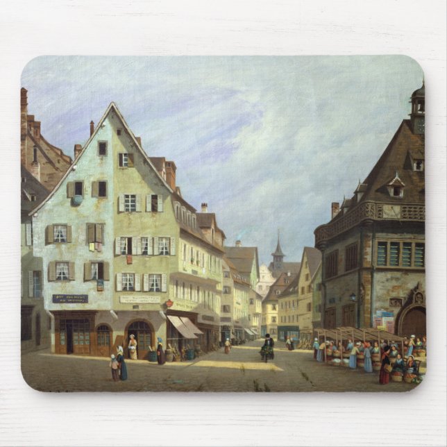 Place du Marche-aux-Fruits, Colmar, 1875 Mouse Mat (Front)