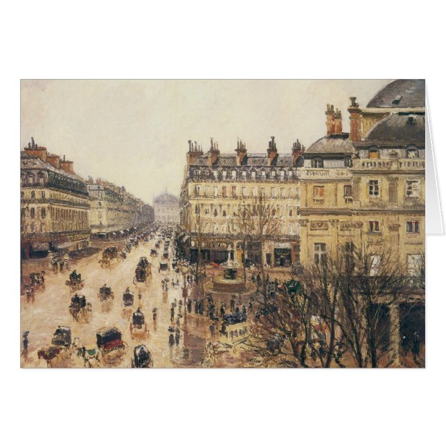 Place du Theatre Francais, Paris Rain by Pissarro (Front Horizontal)