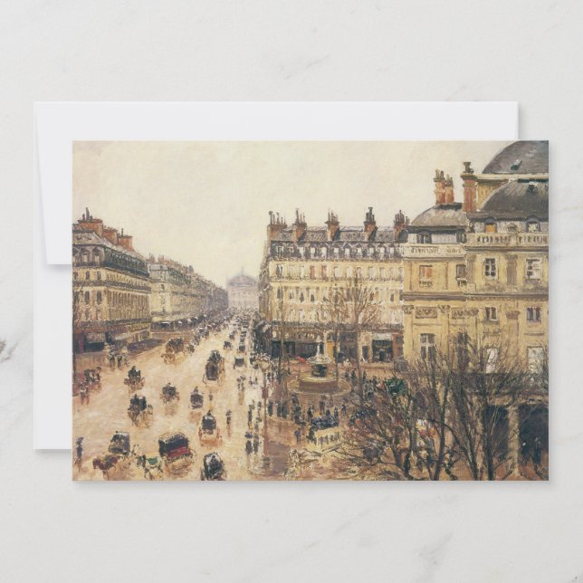 Place du Theatre Francais, Paris Rain by Pissarro (Front)